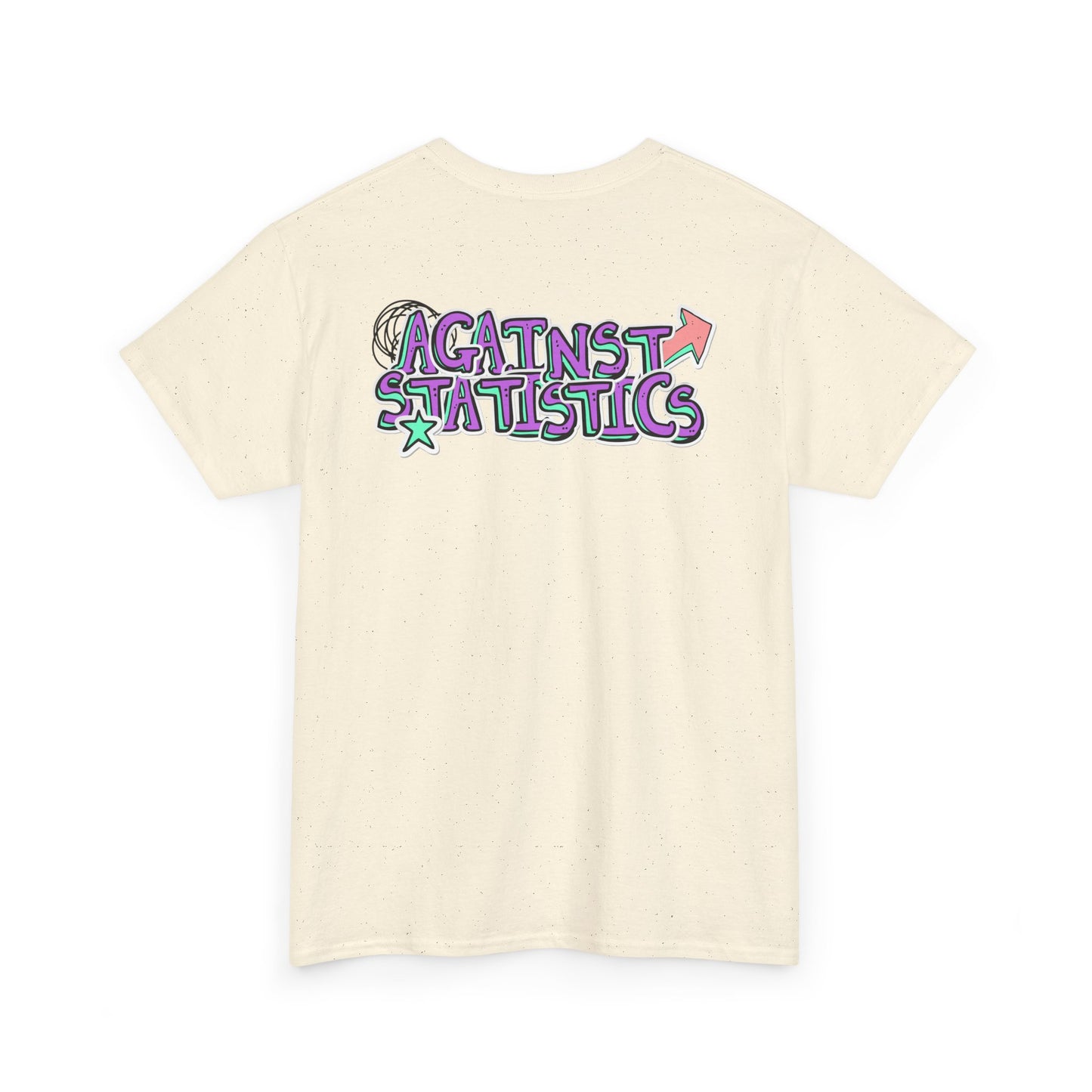 Unisex Heavy Cotton Tee - Lettering purple&aqua