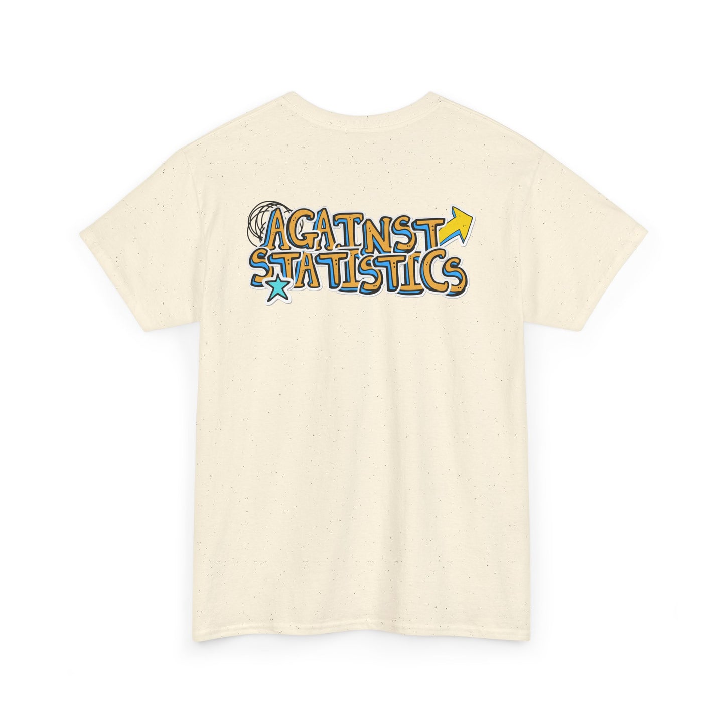 Unisex Heavy Cotton Tee - Lettering orange&blue