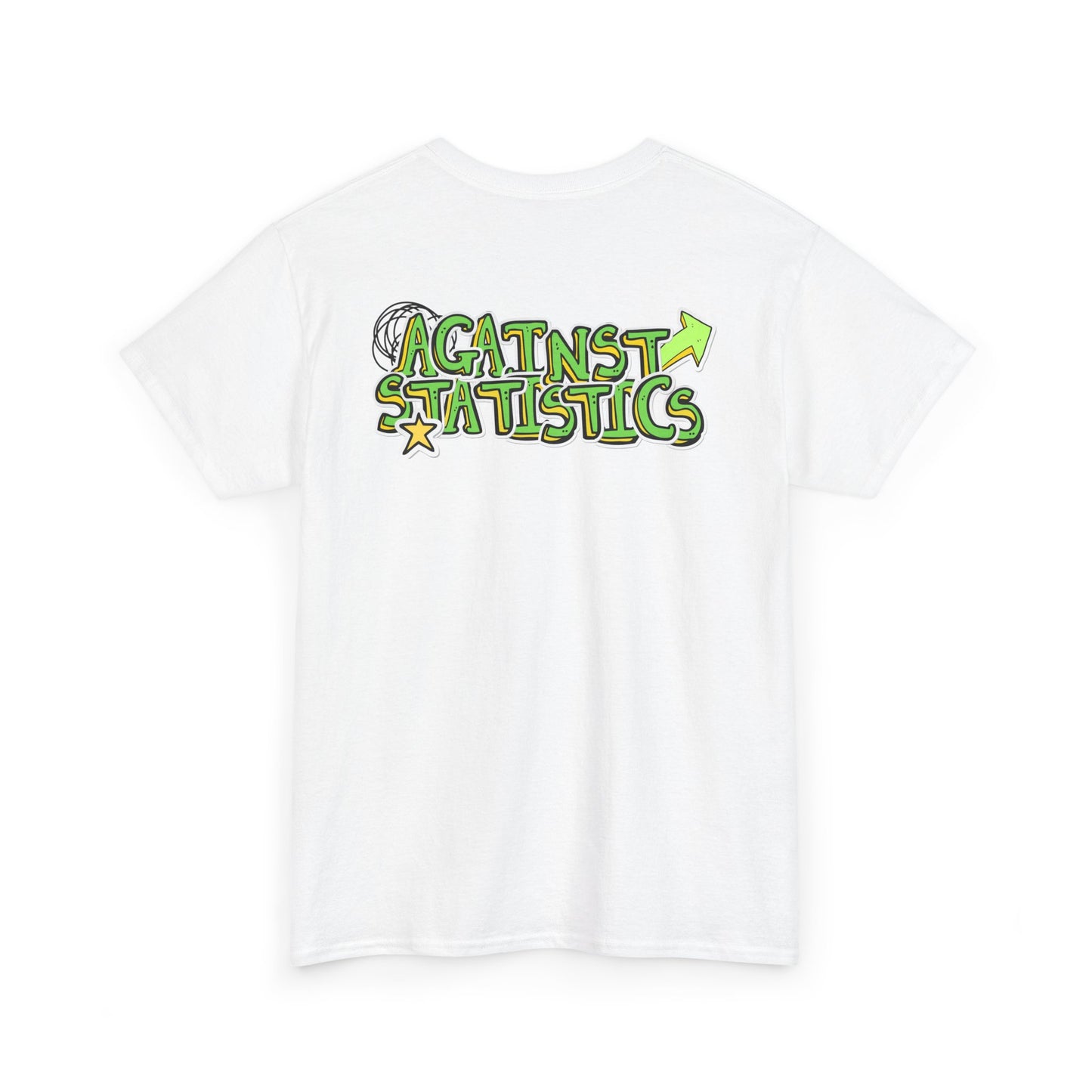 Unisex Heavy Cotton Tee - Lettering green&yellow