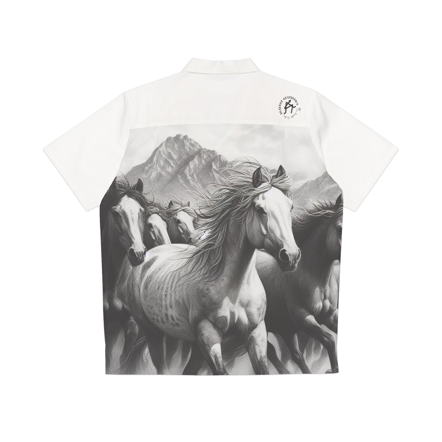 Men's Hawaiian Shirt Nature Power Horses