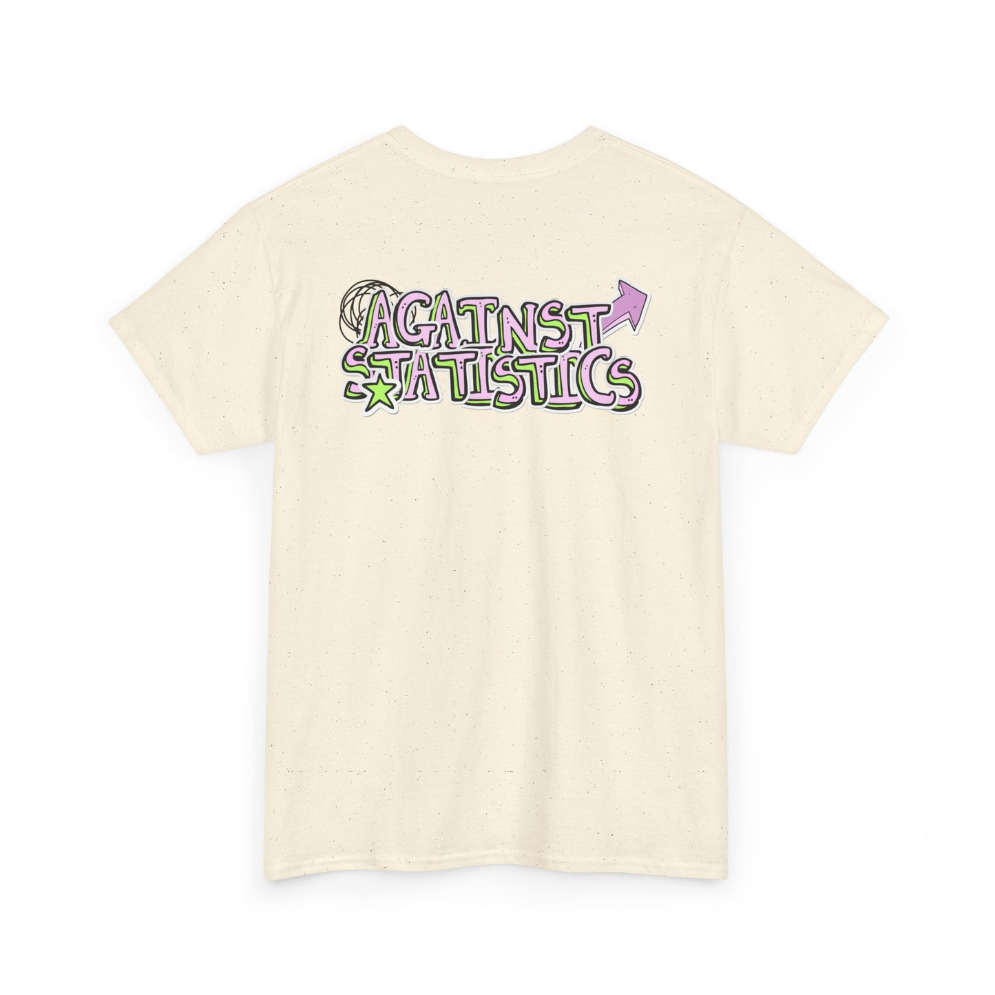 Unisex Heavy Cotton Tee - Lettering pink&lime