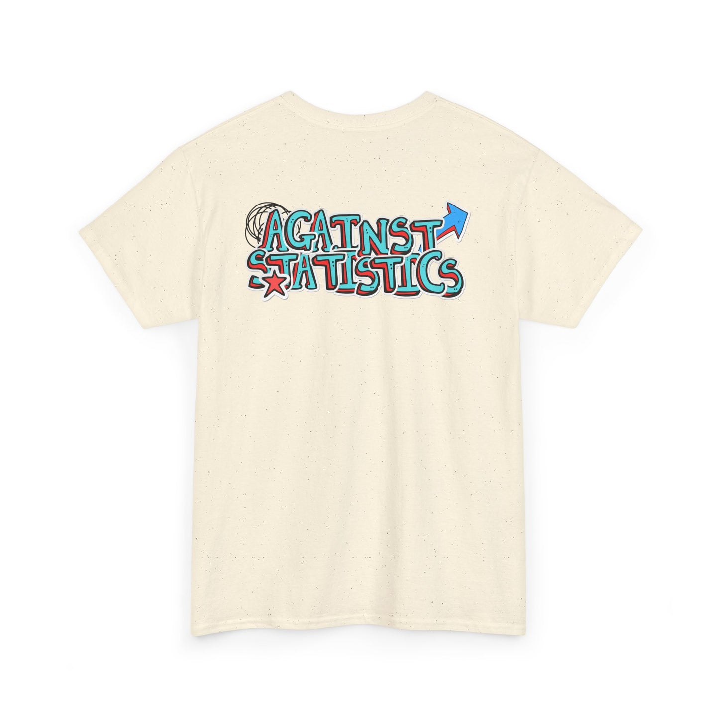 Unisex Heavy Cotton Tee - Lettering cyan&red