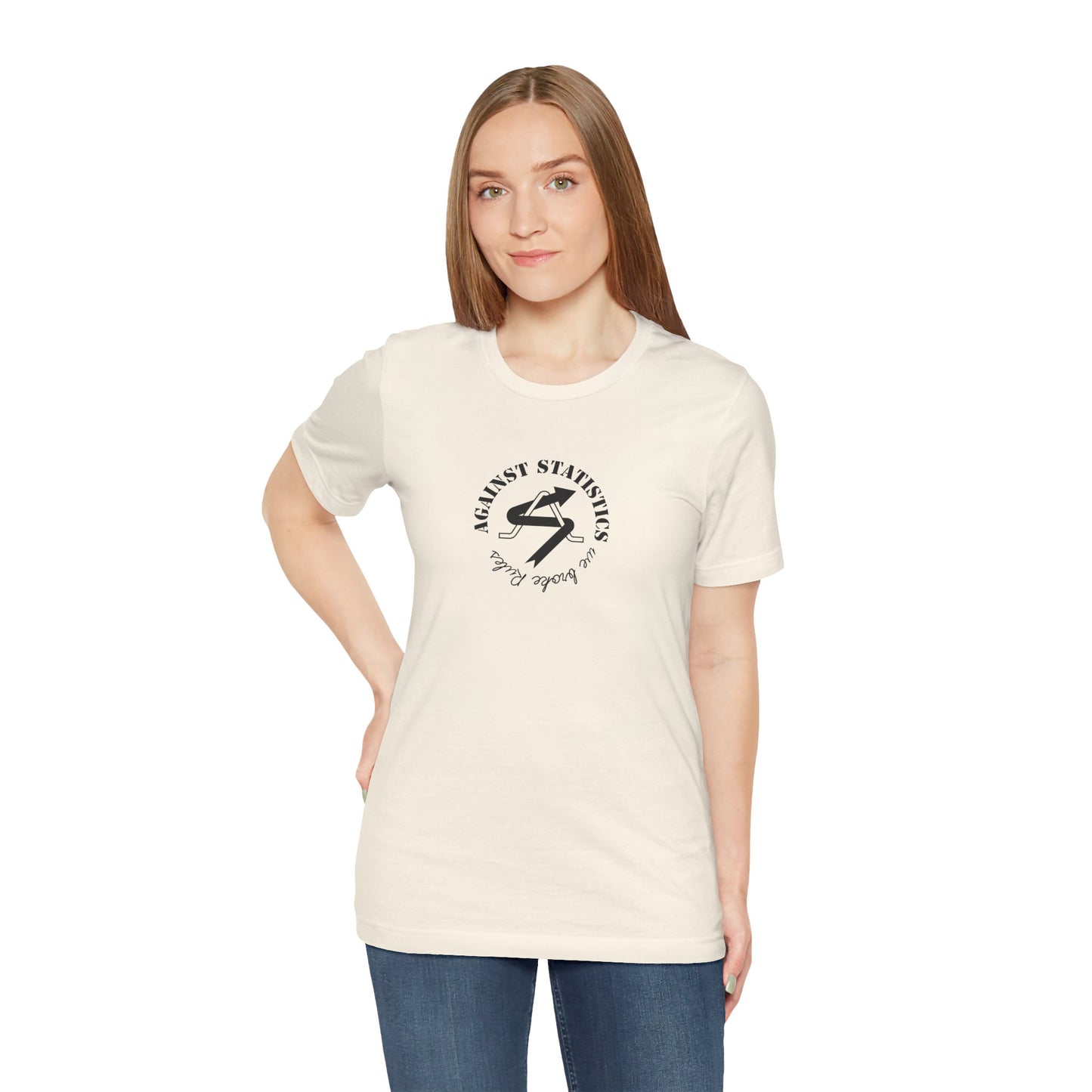 Unisex Jersey Short Sleeve Tee - Natural Against