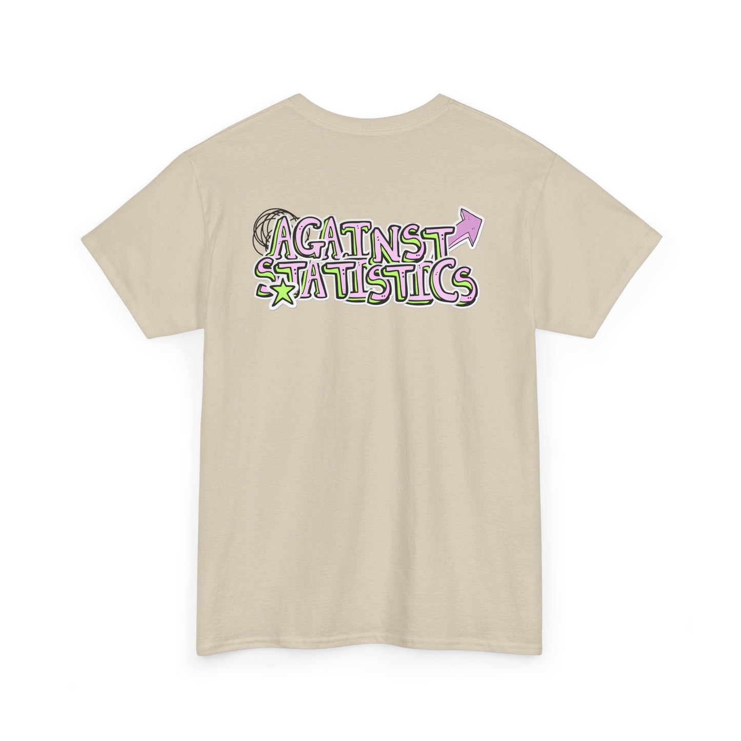 Unisex Heavy Cotton Tee - Lettering pink&lime