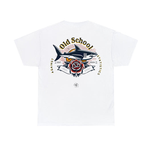 Unisex Heavy Cotton Tee - Made in Germany - Old School Shark