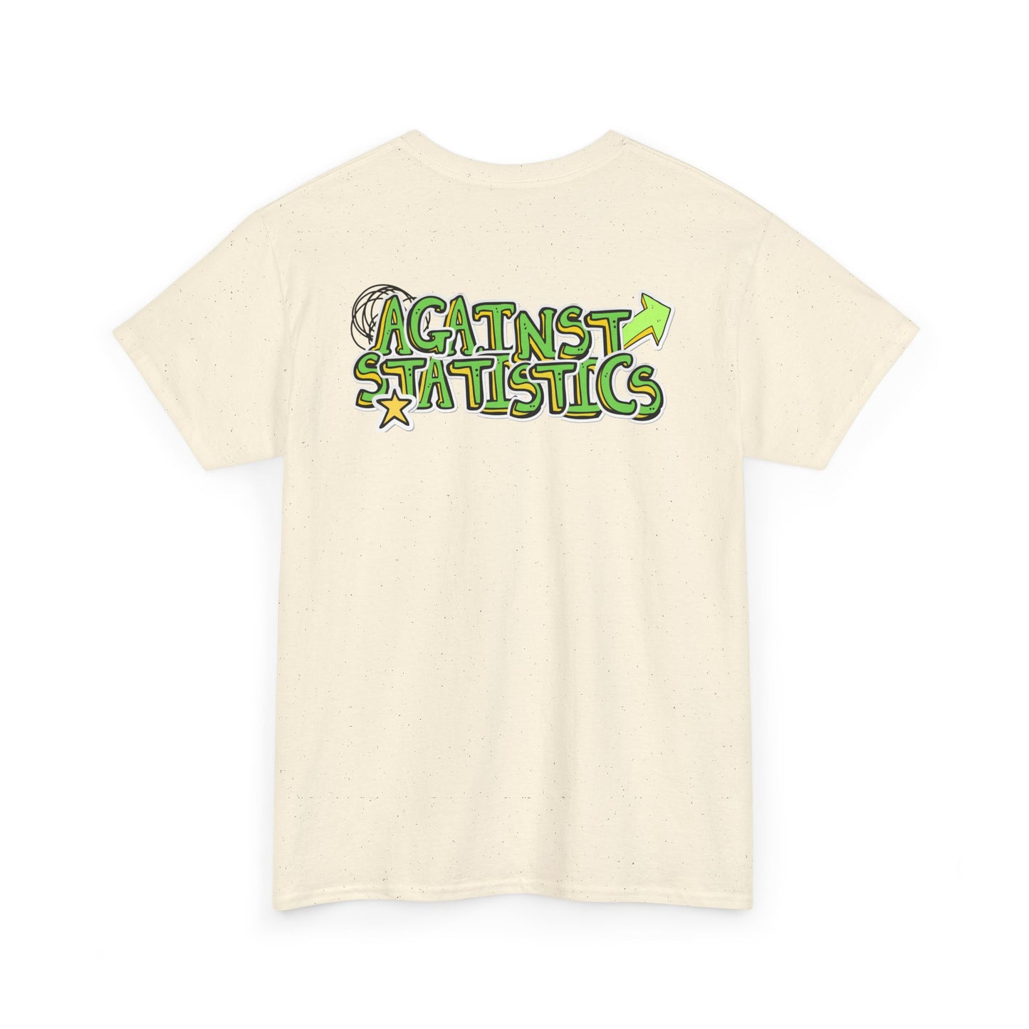 Unisex Heavy Cotton Tee - Lettering green&yellow