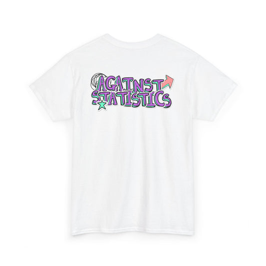 Unisex Heavy Cotton Tee - Lettering purple&aqua