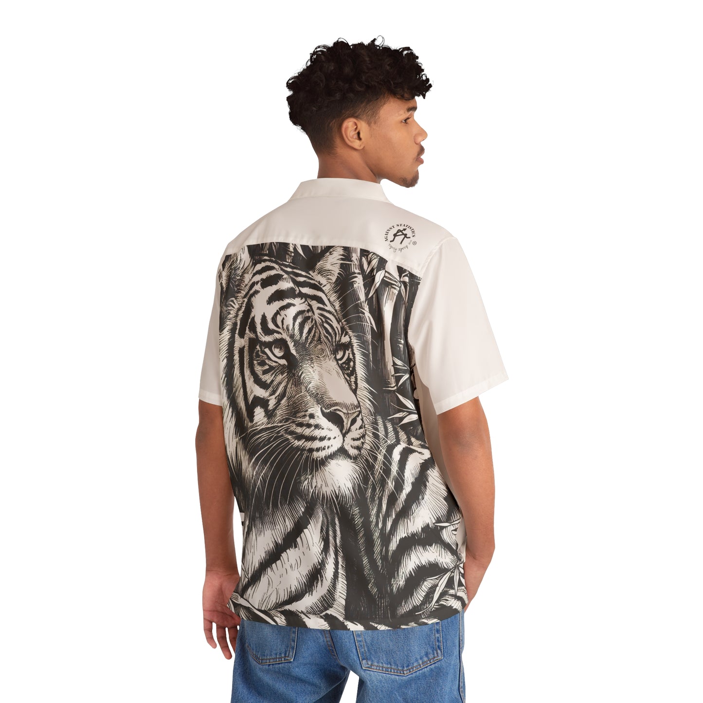 Men's Hawaiian Shirt Ink Series Tiger