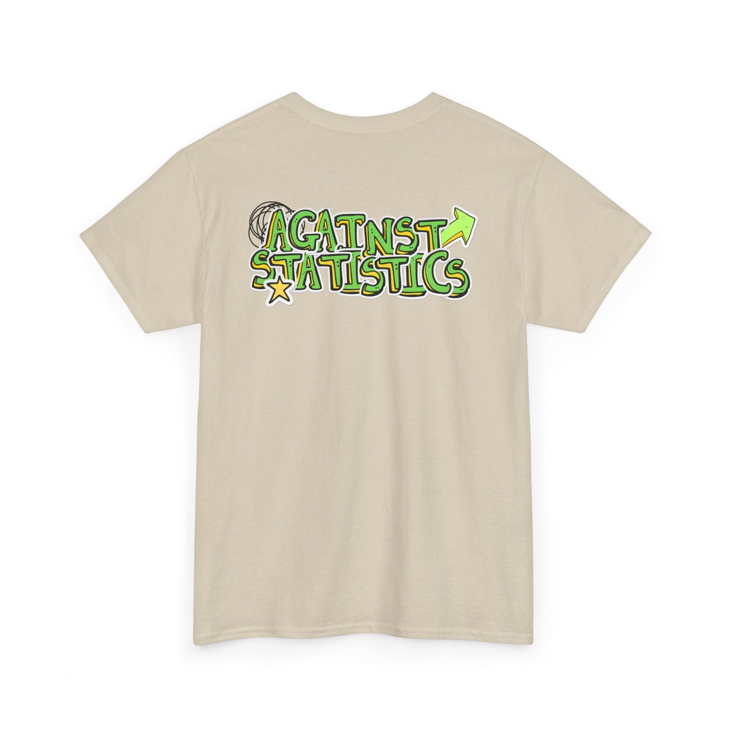 Unisex Heavy Cotton Tee - Lettering green&yellow