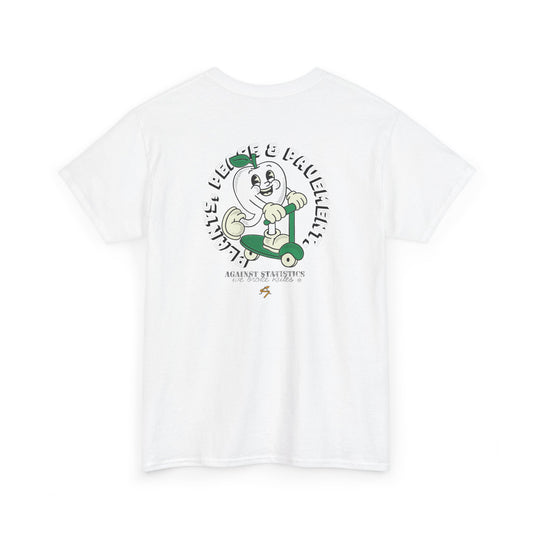 Unisex Heavy Cotton Tee - VeganPlants,Peace & Pavement