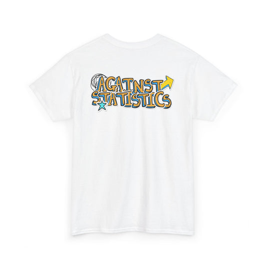 Unisex Heavy Cotton Tee - Lettering orange&blue