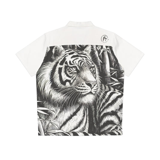 Men's Hawaiian Shirt Ink Series Tiger