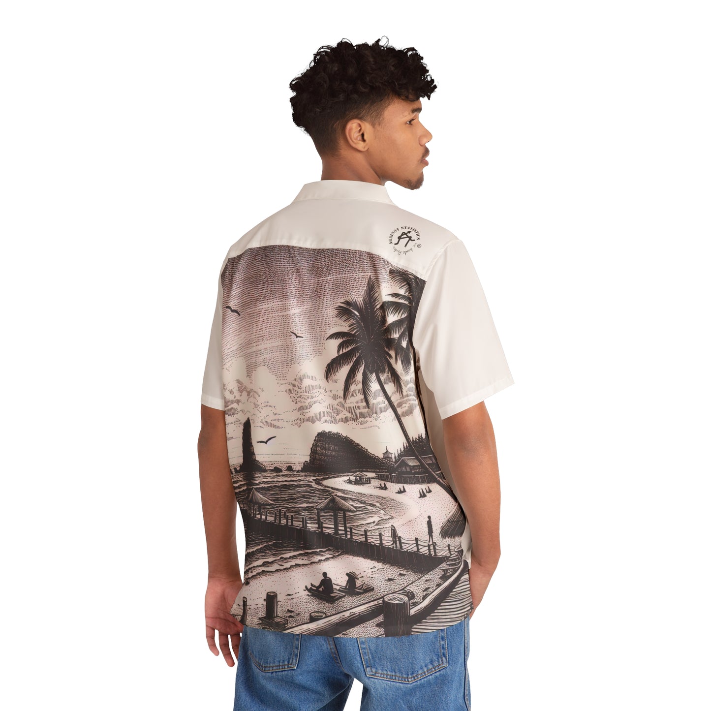 Men's Hawaiian Shirt Ink Series Beach