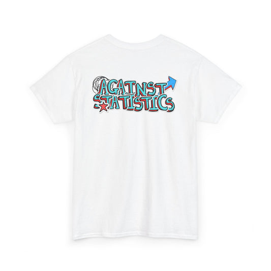 Unisex Heavy Cotton Tee - Lettering cyan&red