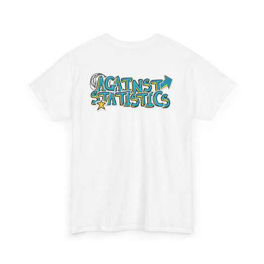 Unisex Heavy Cotton Tee - Lettering aqua&yellow
